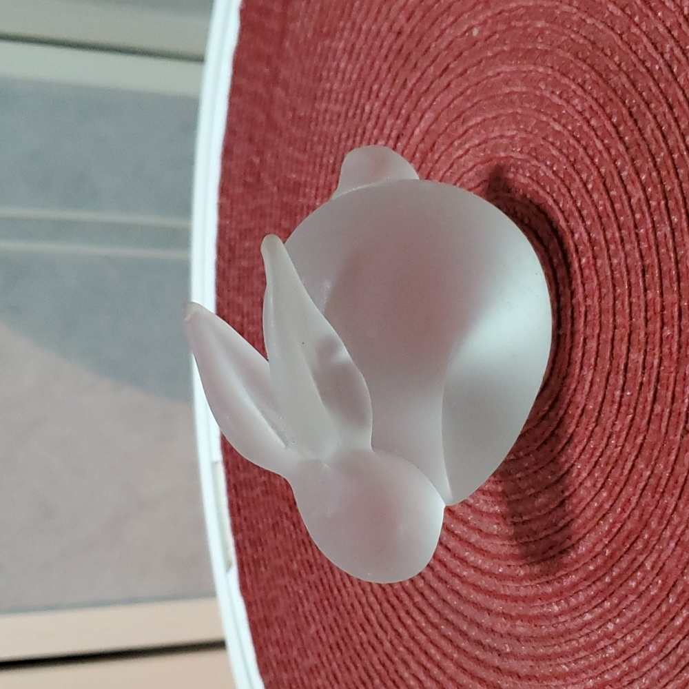 Crowning Touch Collection Frosted Glass Rabbit Paperweight
